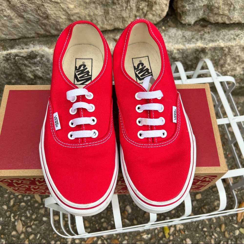 COPY - Red Vans Lace Up - Women's Size 7.5